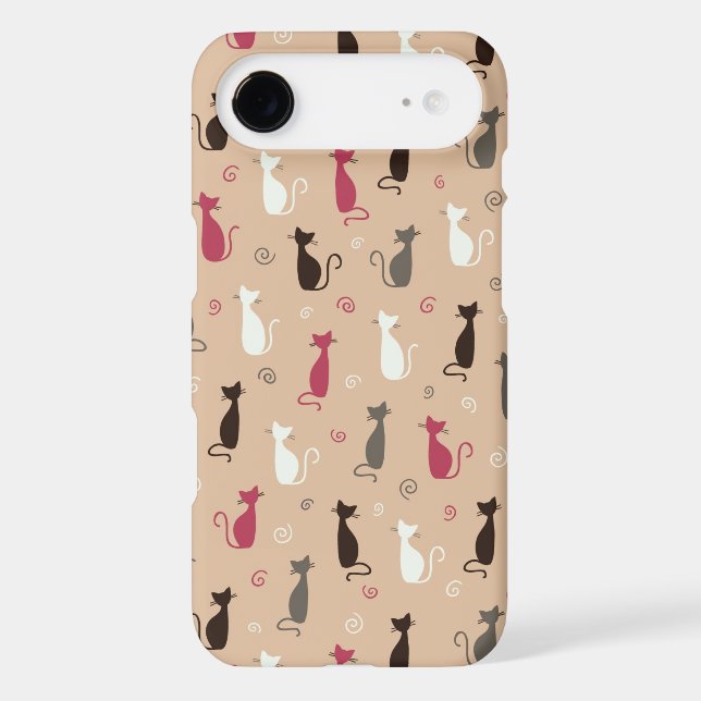 cats Pattern Pink Case-Mate iPhone Case (Back)