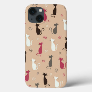 cats Pattern Pink iPhone 13 Case