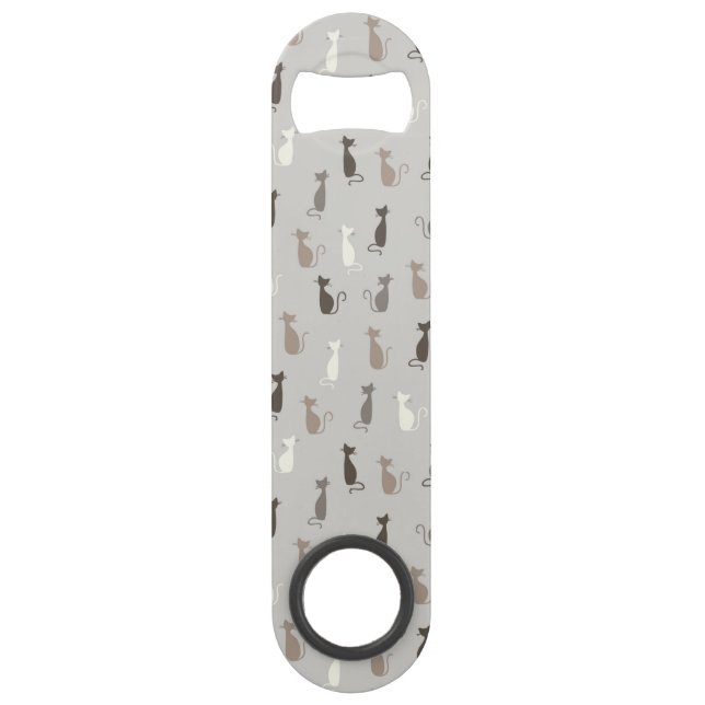 Cats pattern speed bottle opener (Front)