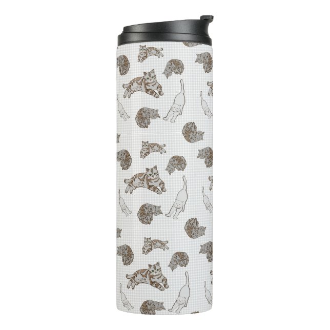 cats pattern thermal tumbler (Rotated Left)