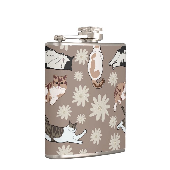 Cats patterns hip flask (Right)