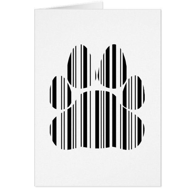 CATS PAW BAR CODE Feline Barcode Print Pattern (Front)