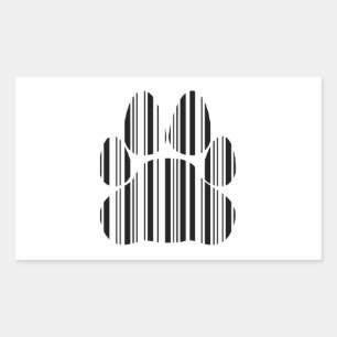 CATS PAW BAR CODE Feline Barcode Print Pattern Sticker