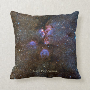 Cats Paw Nebula - NGC 6334 Throw Pillow