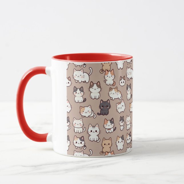 Cats Photo pattern, Mug (Left)