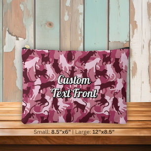 Cats Pink Camouflage Accessory Pouch