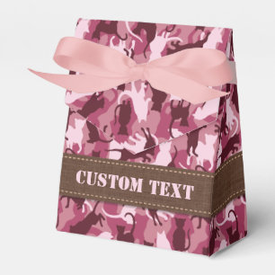 Cats Pink Camouflage Favor Box