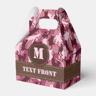 Cats Pink Camouflage Favor Box