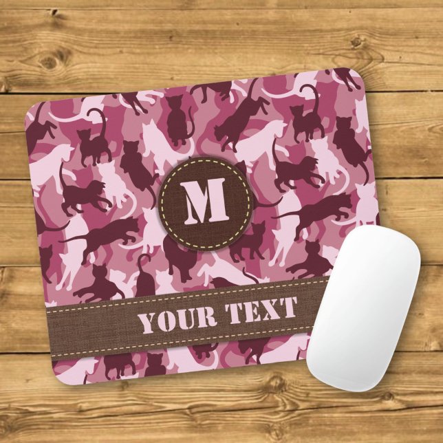Cats Pink Camouflage Mouse Pad (Creator Uploaded)