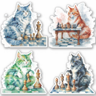 Cats playing Chess