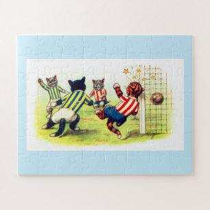 Cats playing football jigsaw puzzle