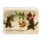 Cats playing in the snow Vintage Christmas Magnet