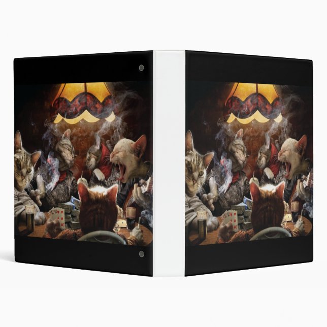Cats playing poker binder (Background)