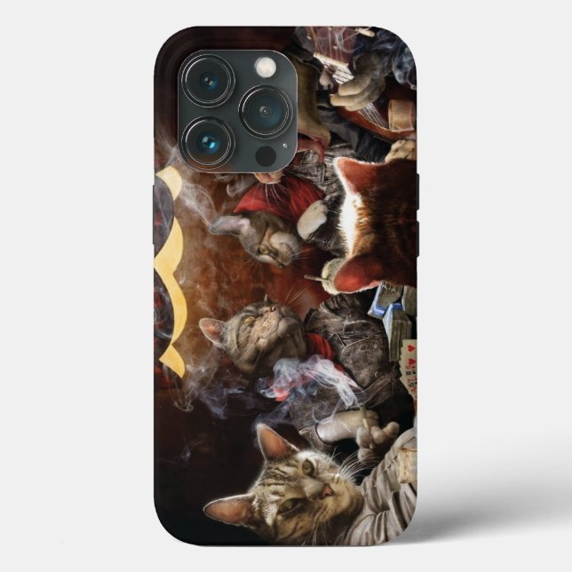 Cats playing poker   Case-Mate iPhone case (Back)