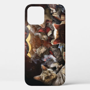 Cats playing poker iPhone 12 pro case
