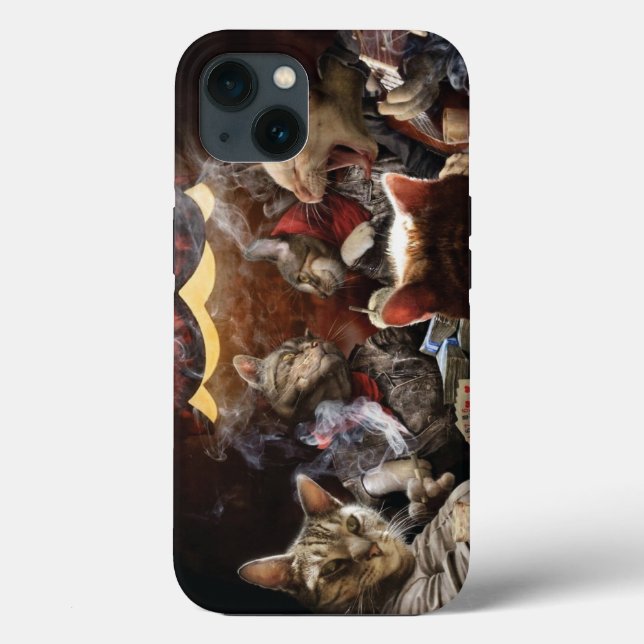 Cats playing poker  Case-Mate iPhone case (Back)