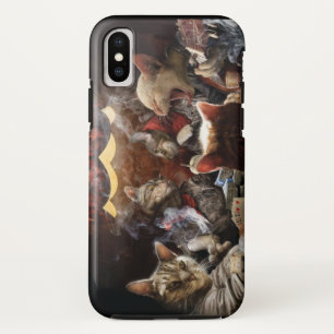 Cats playing poker iPhone XS case