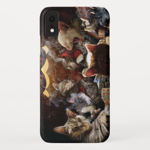 Cats playing poker iPhone XR case