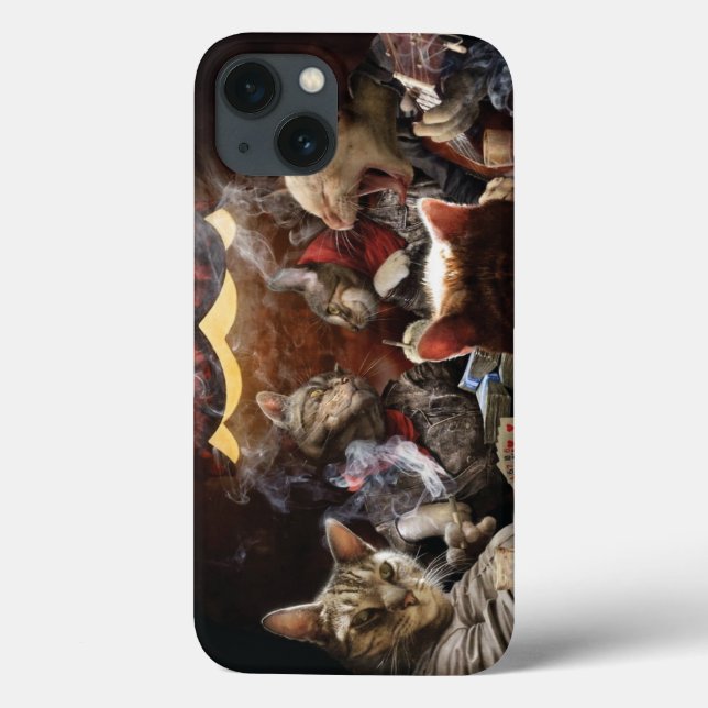 Cats playing poker   Case-Mate iPhone case (Back)