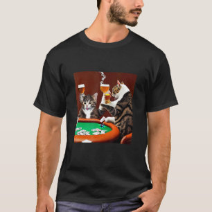 Cats Playing Poker   Kitten Cute and Fun T-Shirt