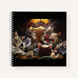 Cats playing poker  notebook