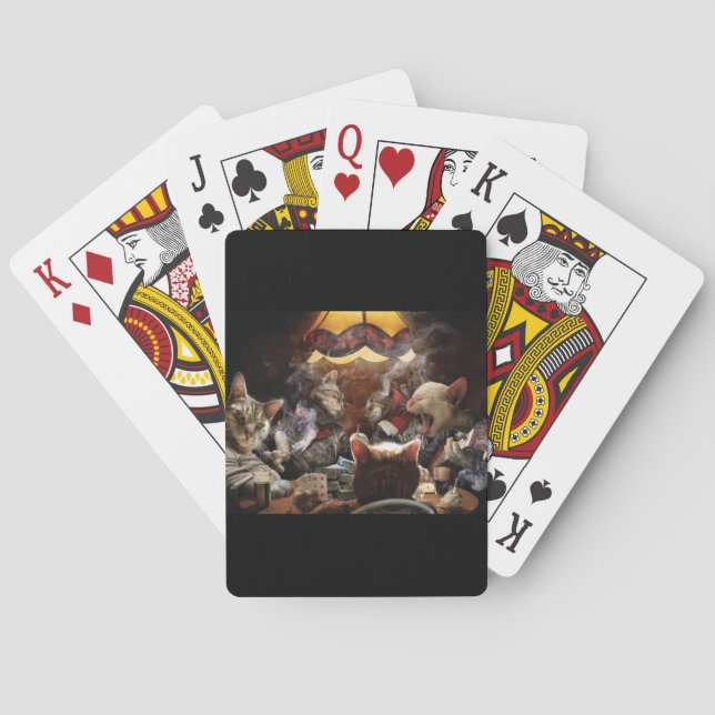 Cats playing poker  playing cards (Back)