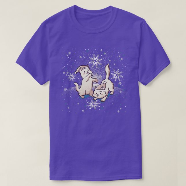 Cats Playing With Snowflakes Xmas Ugly Sweater by  (Design Front)