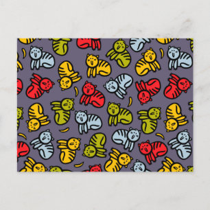 Cats plus bananas announcement postcard