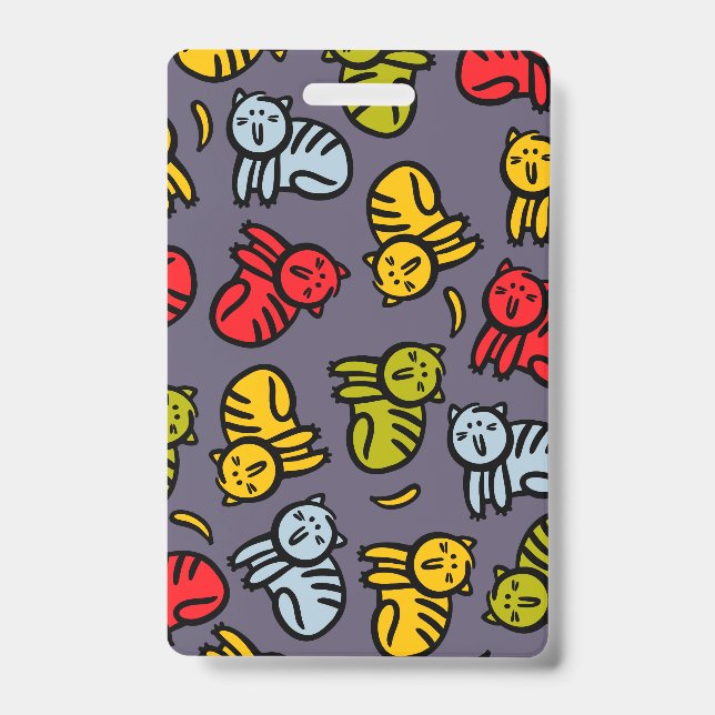 Cats plus bananas badge (Front)