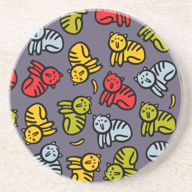 Cats plus bananas coaster (Front)