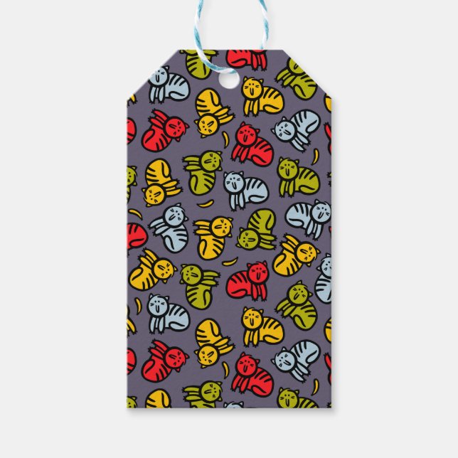Cats plus bananas gift tags (Front)