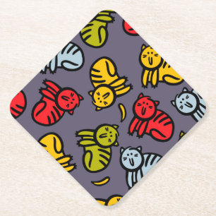 Cats plus bananas paper coaster