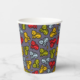 Cats plus bananas paper cups