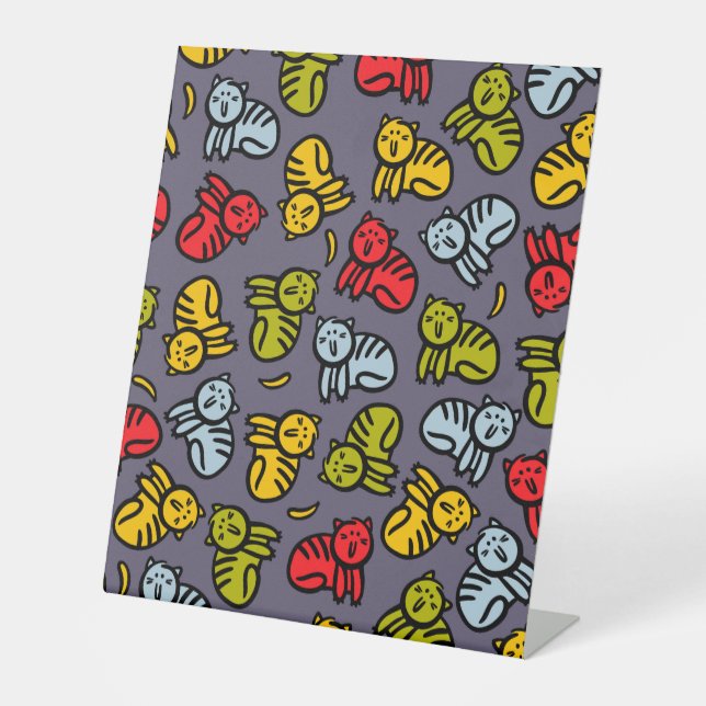 Cats plus bananas pedestal sign (Front)