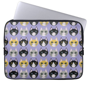 Cats purple laptop sleeve