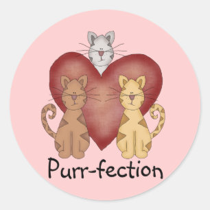Cats Purr-fection Tshirts and Gifts Classic Round Sticker