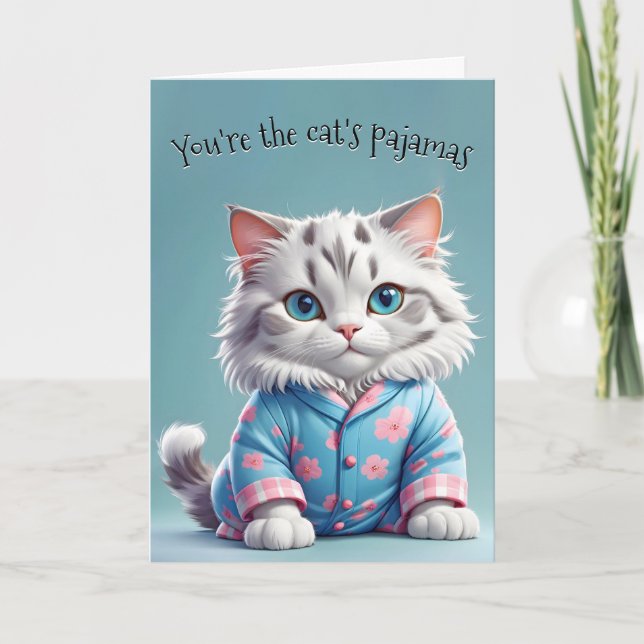 Cat's Pyjamas Thank You Card (Front)