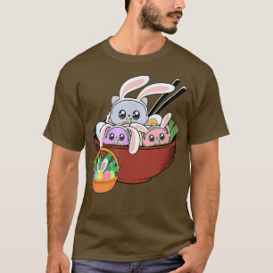 Cats Ramen Bunny Ear Egg Kawaii Japanese Food Love T-Shirt