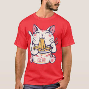 Cats Ramen, Ramen Cat, Cute Kawaii Sticker T-Shirt