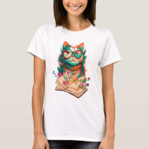 Cats reading books on your T-shirt