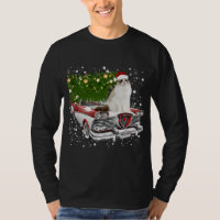 Cats Rides Red Truck Christmas Tree Xmas