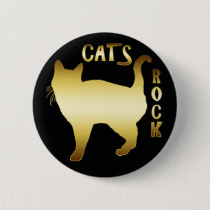 CATS ROCK 2 INCH ROUND BUTTON