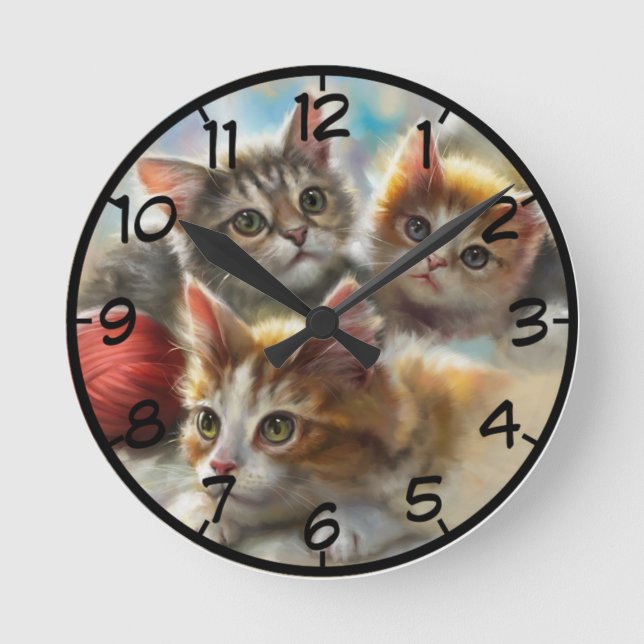 Cats Round Clock (Front)