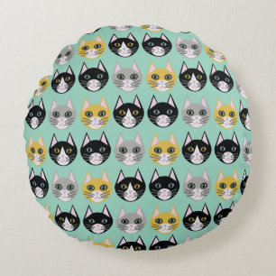 Cats Round Pillow