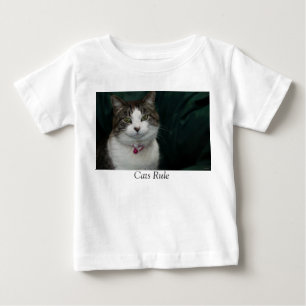 Cats Rule Looking at You Looking at Me Baby T-Shirt
