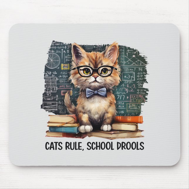 Cats Rule, School Drools Mouse Pad (Front)