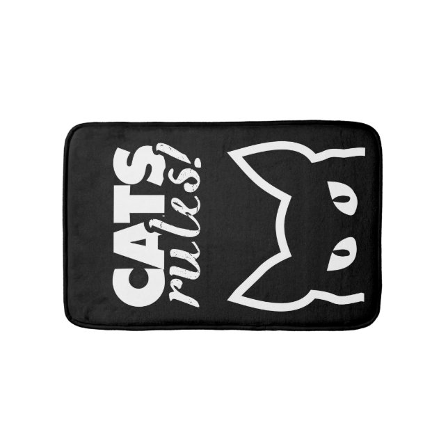 Cats Rules Bath Mat (Front)