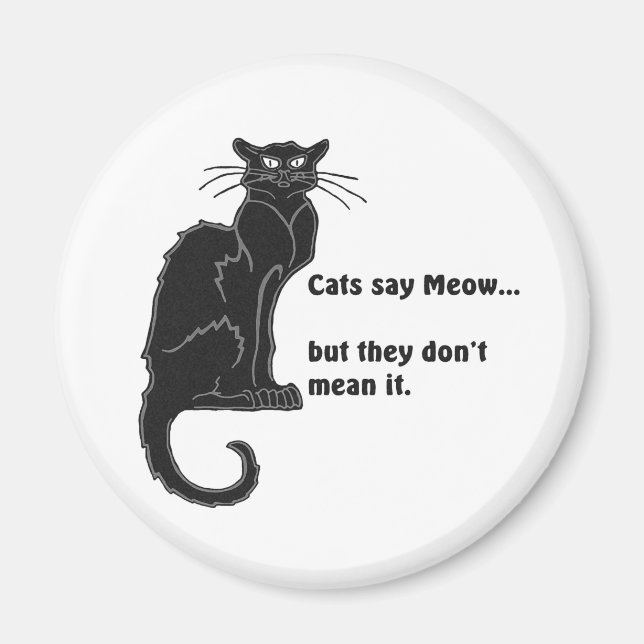Cats Say Meow... Magnet (Front)