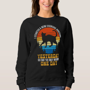 Cats Saying  Lazy Saying Grumpy Sweatshirt