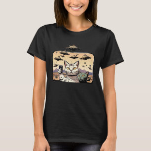 cats selfie UFO spaceships Kitties Cats  pets own T-Shirt